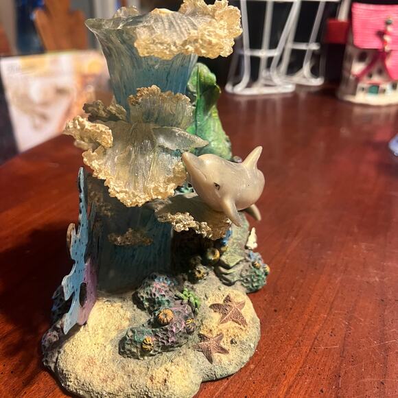 Vintage 3D Dolphin Ocean Statue Nautical Ocean Life Beachy Nature - Picture 2 of 11